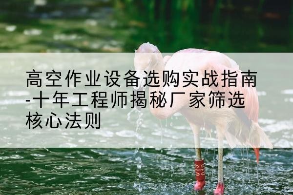 灵台剪叉式升降机厂家-高空作业设备选购实战指南-十年工程师揭秘厂家筛选核心法则