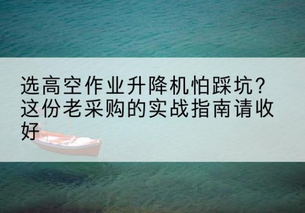 灵台高空作业升降机厂家推荐-选高空作业升降机怕踩坑？这份老采购的实战指南请收好