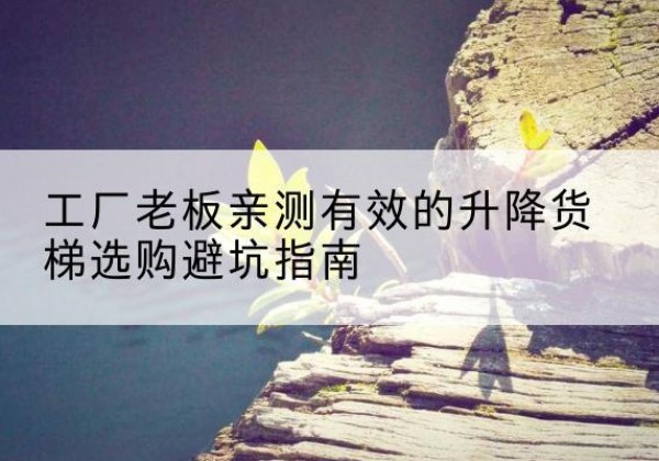 灵台升降货梯怎么选-工厂老板亲测有效的升降货梯选购避坑指南